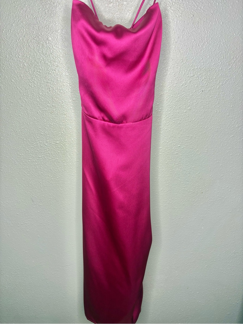 LULUS- Medium -Prom-HOCO-Pink Satin Dress-BNWT-Women’s- Lace Up Back